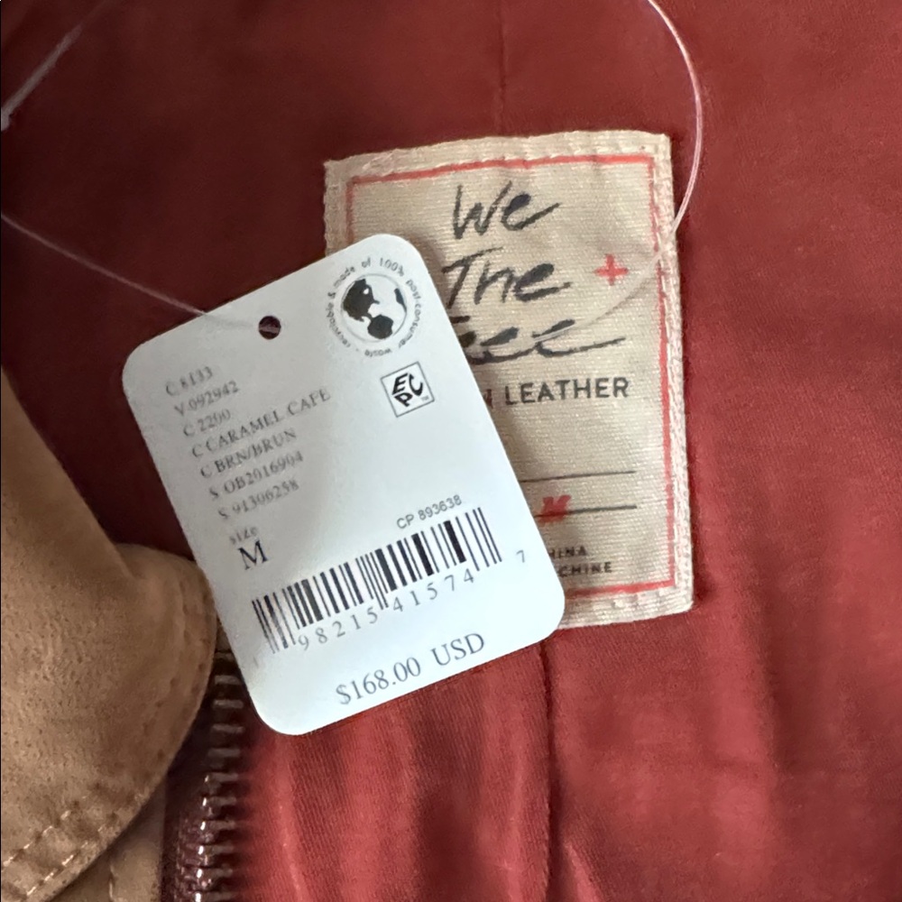 Free People Suede Brown Cropped Jacket - Picture 4 of 5